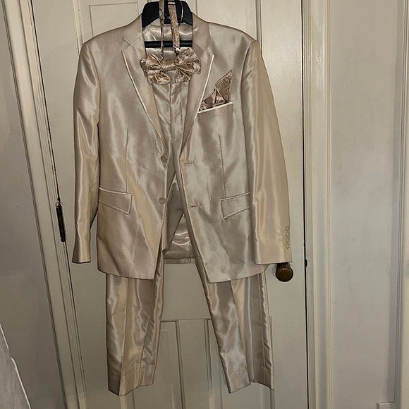 Vinci Sharkskin Metallic 2-Piece Tuxedo/Suit - Picture 4 of 16